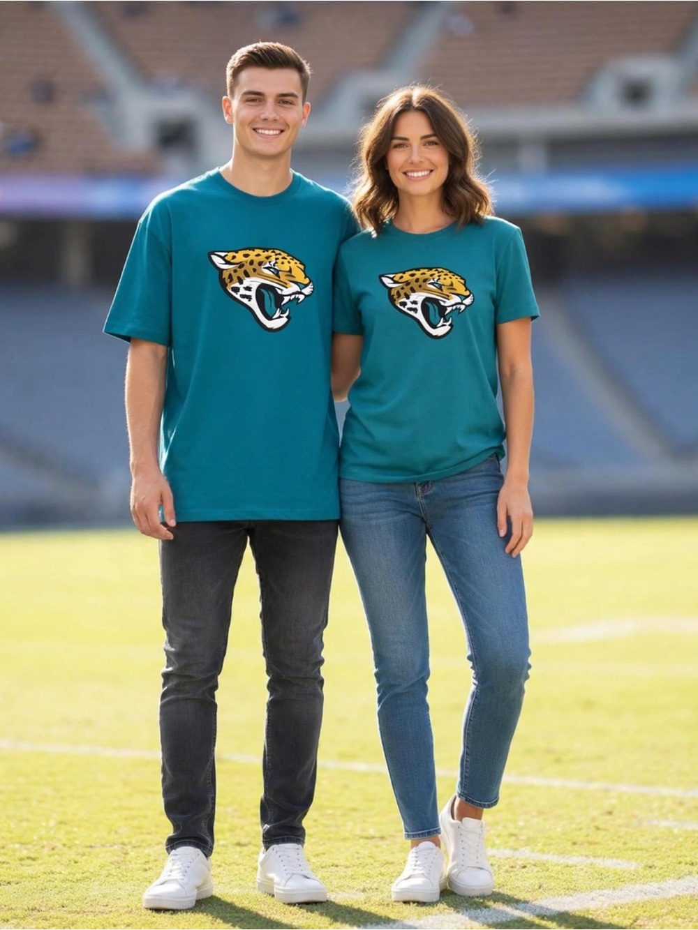 NWT Unisex NFL Teal Jaguars Combine Authentic Short-Sleeve Logo Tee